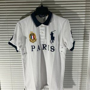 White Paris collared polo